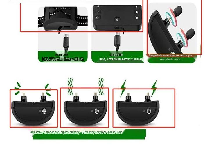 Rechargeable Waterproof Dog Training Collar with Bark Control & Remote