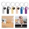 Cremation Jewelry Urn Keychain for Keepsake Key Chain Unique Metal Pet Hair Storage Bottle