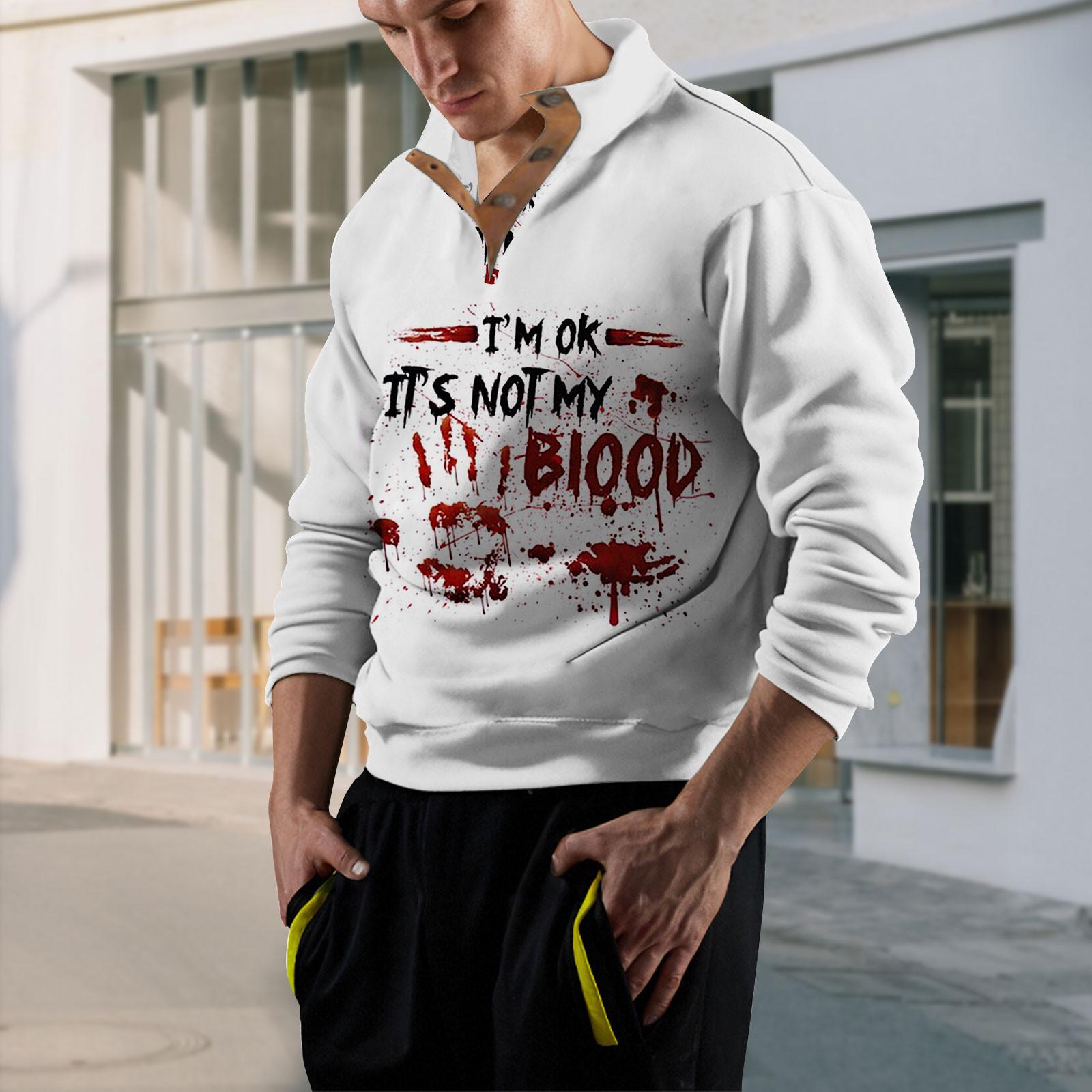 Мужская толстовка с воротником-стойкой на открытом воздухе — фото 7