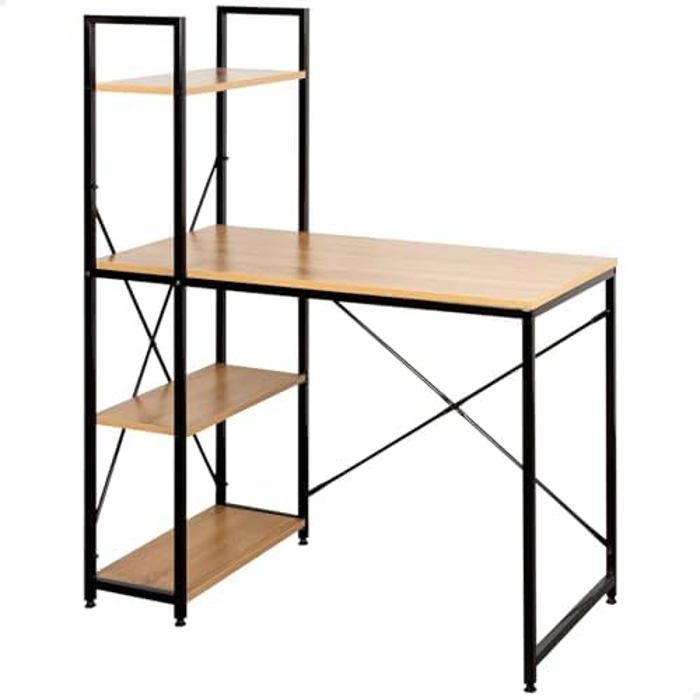 Bureau - AKTIVE - 18420 Max Home - 120 x 64 cm - 3 étagères - Acier Noir