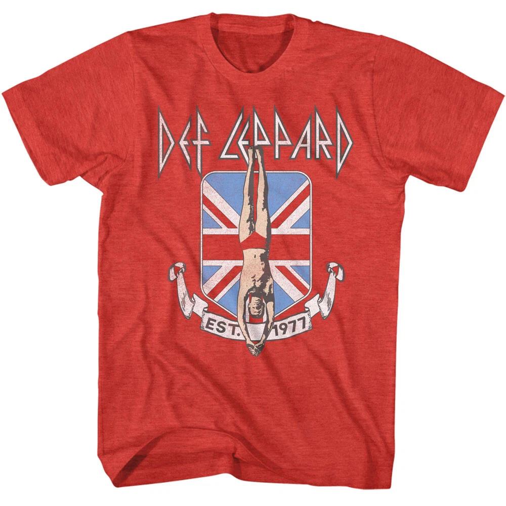 Def Leppard Est 1977 British Flag High N Dry Men s T Shirt Band Merch 3XL