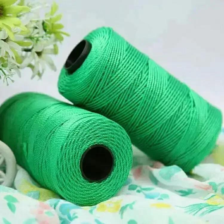

Summer Crochet Yarn 1.5mm Thin Ice Cotton Thread for Hand Knitting Bag Hat Shoes 100g Hollow Line Colorful Nylon Cord 2025