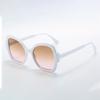 Vintage  New In Fashionable Retro Brown Sunglasses With Geometric Edge Gradient Brown Lenses Sunglasses For Women