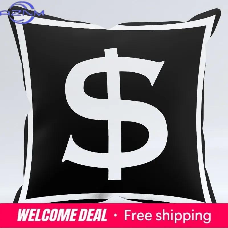 Simple Black And White Letter Printed Pillowcase Decorative Pillow Cushion Cover Suitable For Home Sofa Car Office Cushion