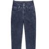 High-Waisted Fleece-Lined Skinny Denim Leggings with Multiple Buttons for Women - Perfect for Autumn & Winter