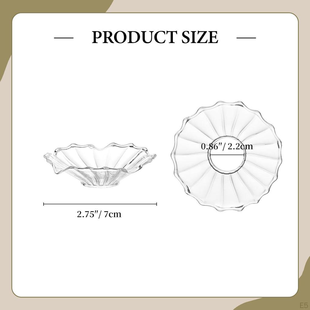 6 Pieces Candle Drip Protectors Catcher Rings Tray for Candlesticks Disc Glass Bobeches