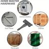 2pcs Decorative T Strap Hinge 4 Inches Black Shed Storage Gate Strap Hinge Barns Door Tee Hinges with Screws