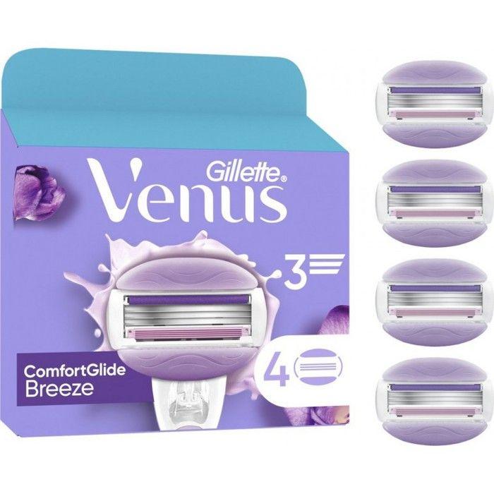 GILLETTE Lame De Rasoir Pour Femme ComfortGlide Breeze Venus 4 Lames De Rasoirs