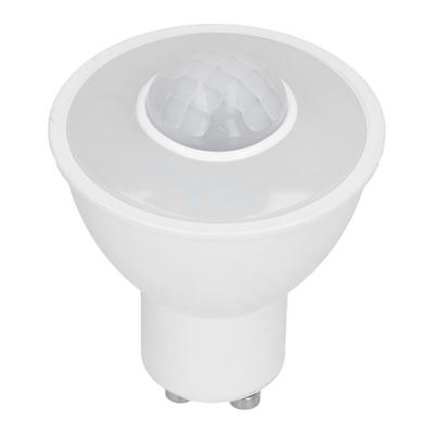 נורת GU10 נורת LED 5W 500LM עם חיישן תנועת גוף באינפרה-אדום לתקרה למסדרון AC100-240V אור לבן