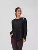 Women's Loose-Fit Breathable Sun Protection Yoga Top with Buttocks Coverage and Long Sleeves