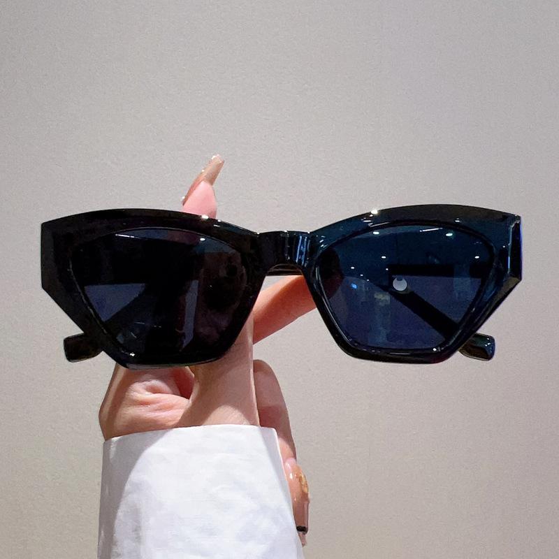 Fashion Vintage Cat Eye Sunglasses Women  Trendy Sun Glasses Punk Luxury Brand Designer Double Color Sexy Lady Shades Uv400