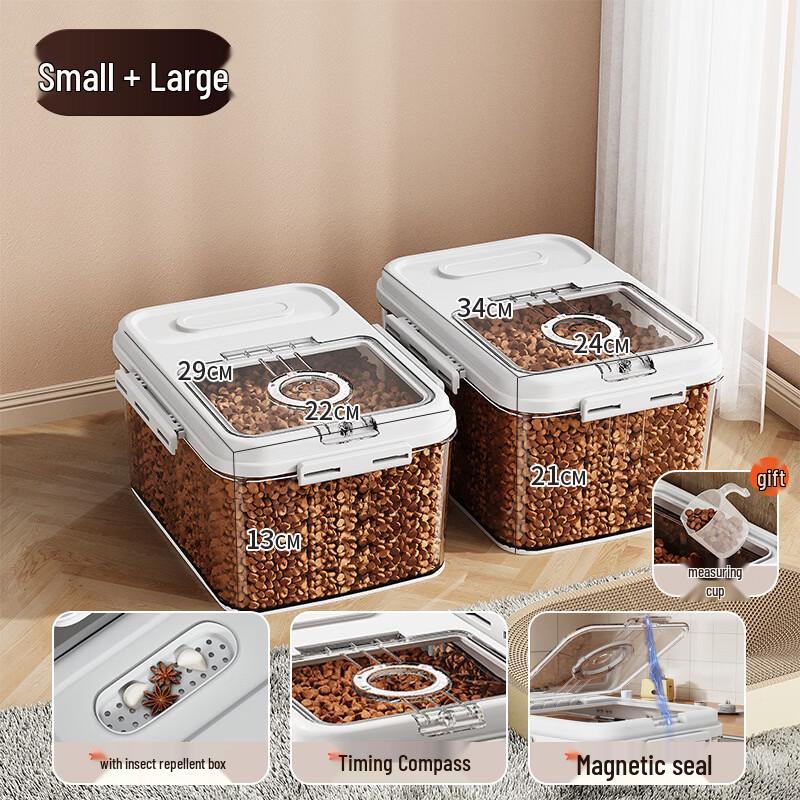 Moisture-Proof Cat Food Storage Bin Set