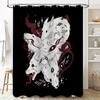 Gothic Horror Wolf Duschvorhang Gruseliges Tier Schädel Spukhafte Heimdeko Badezimmer Set Vintage Halloween Wandteppich Wandbehang