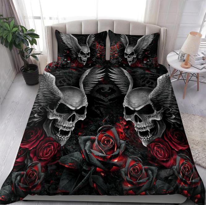 3D Skull Head Bedding Sets Duvet Cover Bedding Set Soft Bedroom Decor