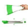 2 In 1 Kitchen Spatula & Tongs Non-Stick Heat Resistant Spatula Food Tongs Kitchen Tool
