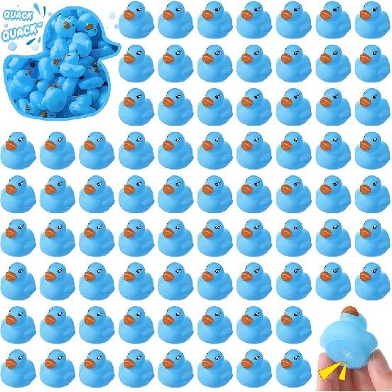 200 Pieces Mini Rubber Duck in Bulk Squeaky Rubber Ducks Bath Toys Tiny Float Bathtub Duckies Baby Shower Party Favor for Birthday Classroom Carnival