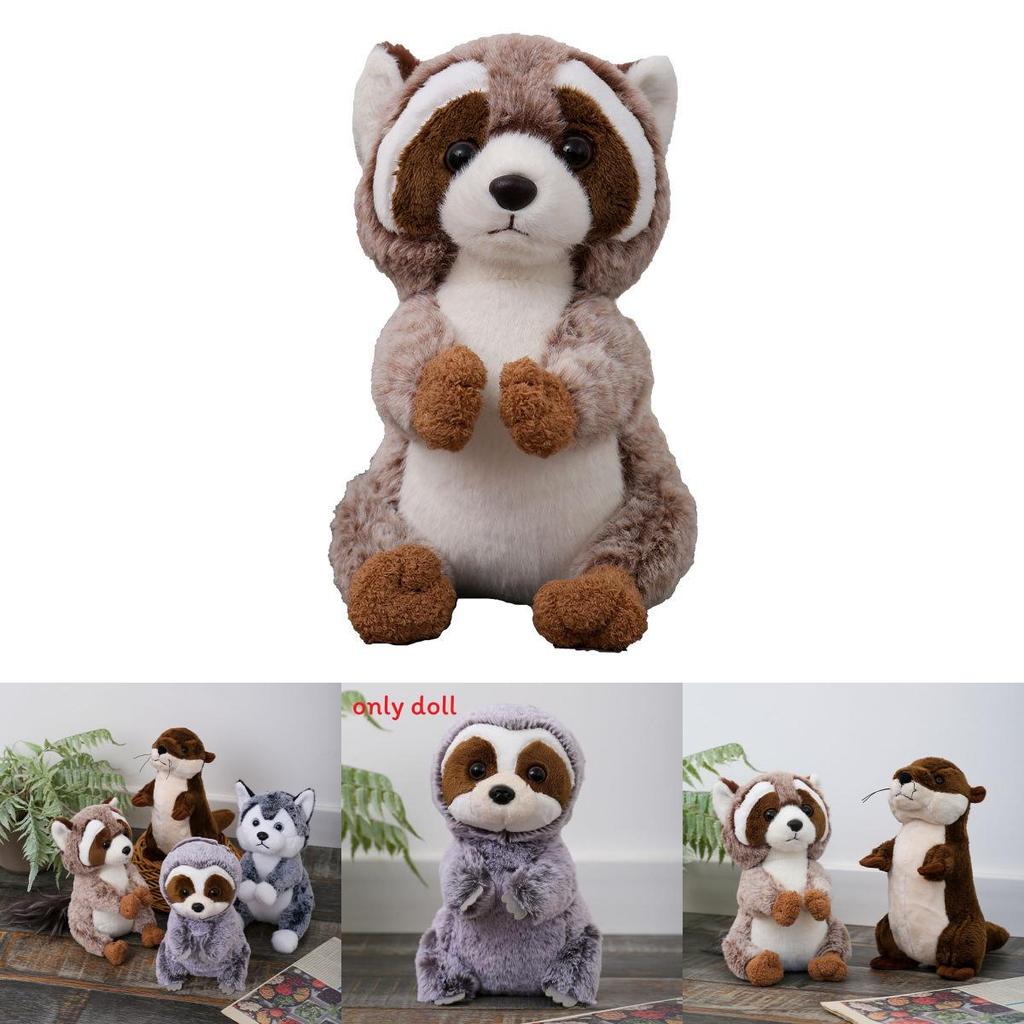 Cute Otter Sloth Raccoon Cartoon Plush Doll For Kids And Collectors