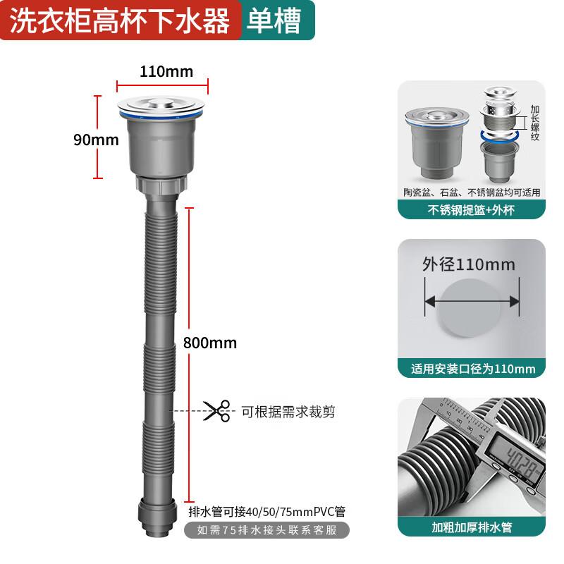 LISM Laundry Cabinet Sink Drain Kit