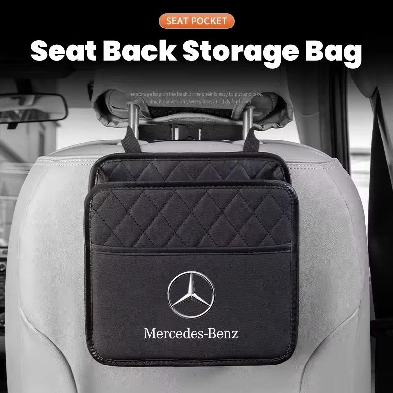 Car Seat Storage Bag Tissue Water Cup Pockets Stowing Tidying For Mercedes benz W203 W204 W205 W210 W211 W212 CLA CLS GLA GLE ML BH1