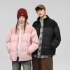 Down cotton jacket couple model winter thickened warm stand-up collar padded jacket youth loose casual bread jacket jacket padded jacket