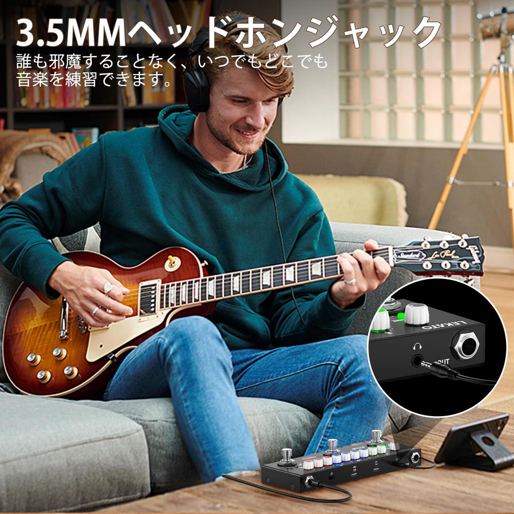 Jenerik Gitar Çoklu Efekt Pedalı 9 AMP Modu IR