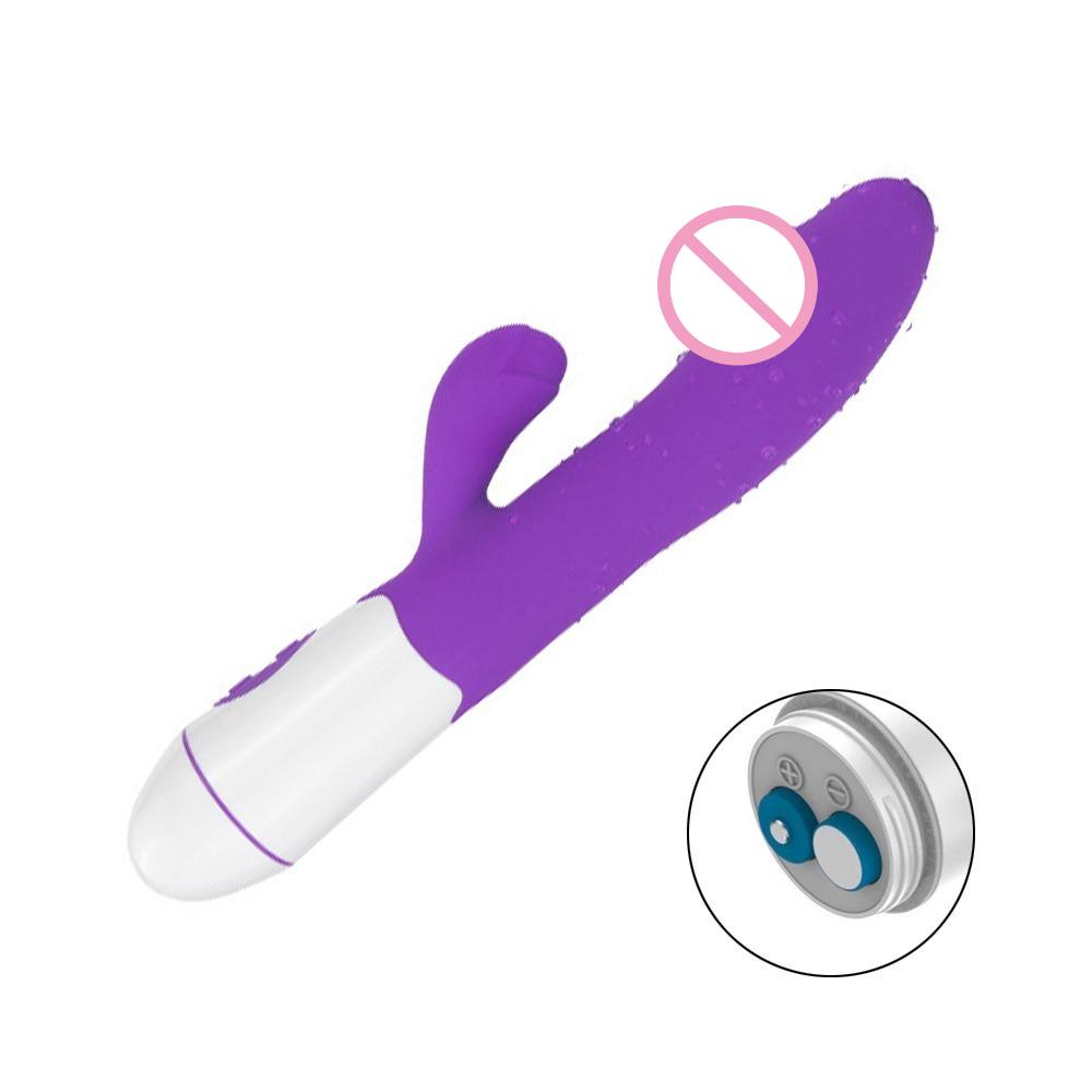 Silicone G Spot Dildo Rabbit Vibrator 30 Speed Rechargeable Women Dildo Female Vagina Clitoris Stimulation Massager Adult Sextoy