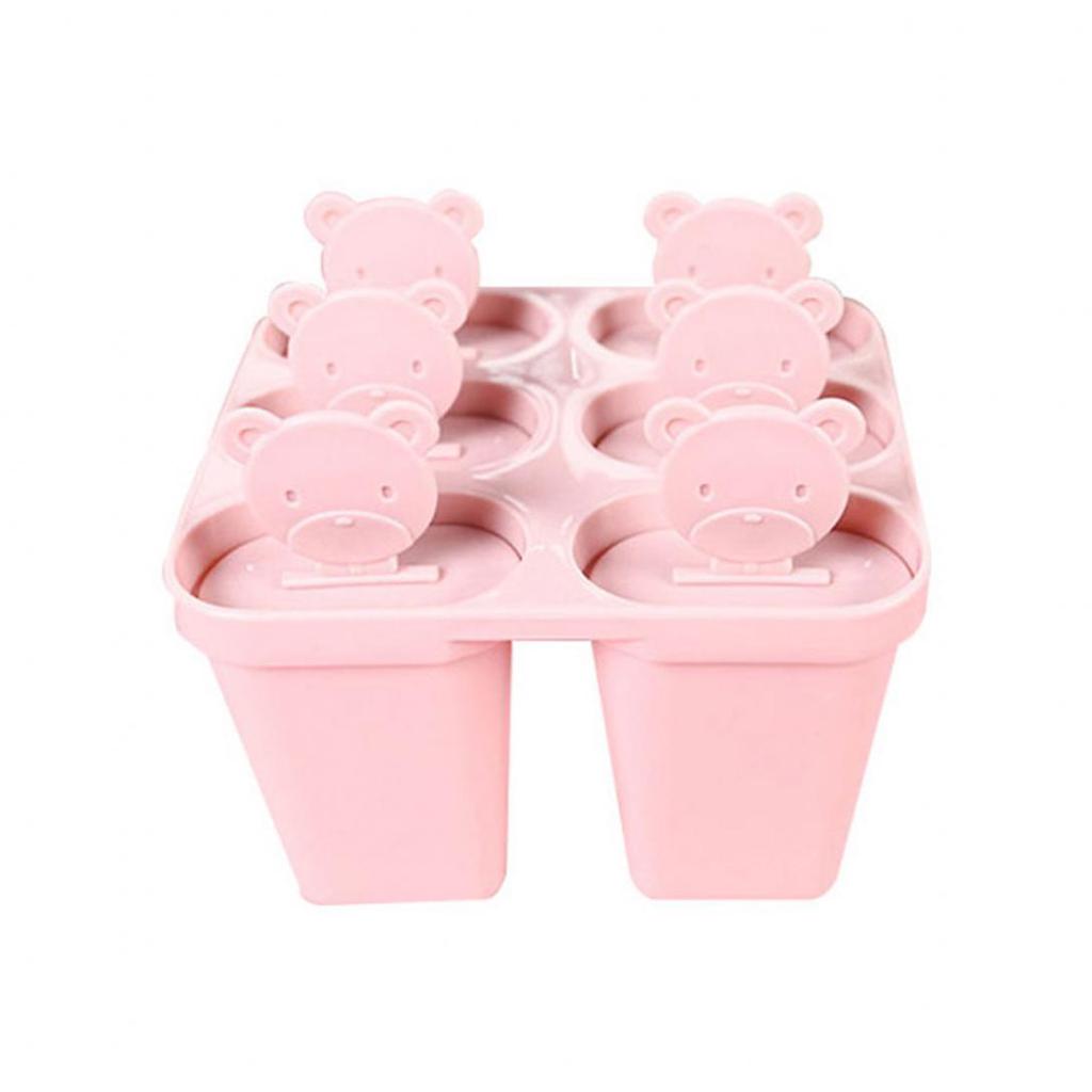 H&K Store 6-slot Ice Cream Lolly Mold DIY Maker Mould Tray Pan Kitchen Tool with Lid