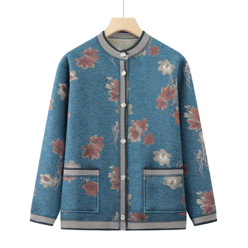 Langsha Women's Thermal Knit Cardigan for Elderly