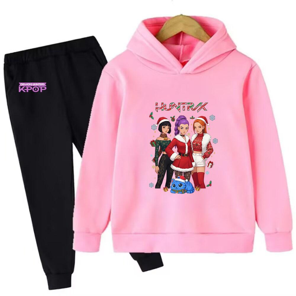 Clothing Sets Girls Casual Comfort Sweatshirt Fashion Printed Pattern Children s Hoodie Set 160