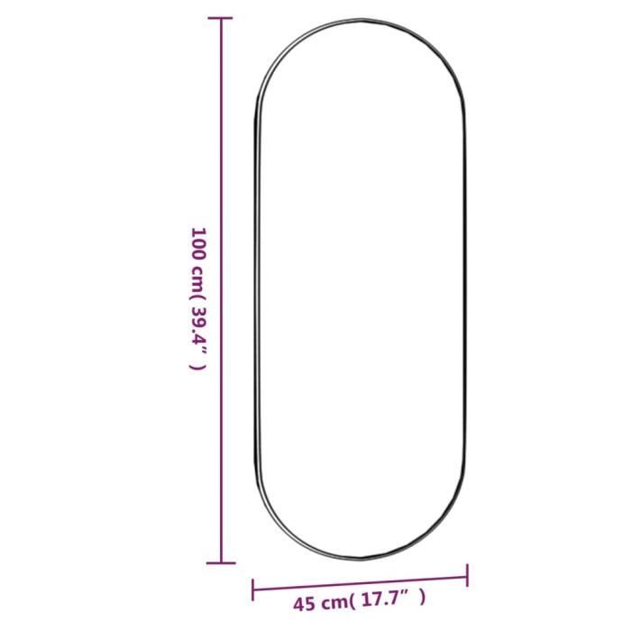 VidaXL Wall Mirror 45x100 Cm Glass Oval 350458