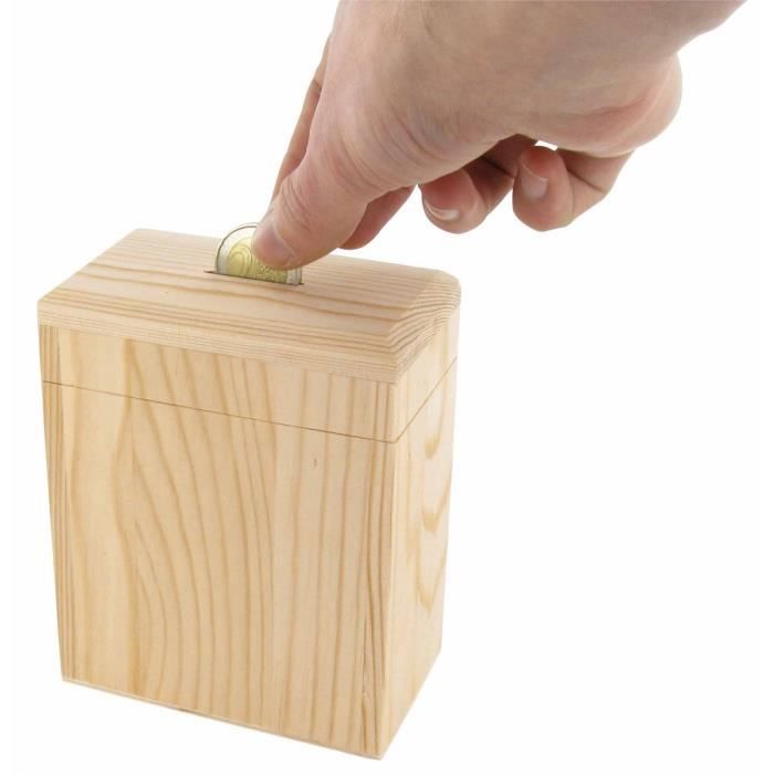 CTOP Tirelire en Bois 13*10.5 cm