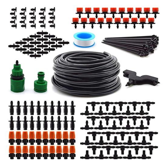 

1 комплект, простая сборка, антикоррозийный набор капельных эмиттеров, пластиковый автоматический многоцелевой набор спринклеров для орошения для сада 10M