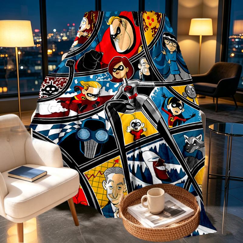 Incredibles Print Blanket - Soft & Comfortable, for Bedroom, Travel, Sofa, Home Decoration - Birthday Christmas Gift for Friend