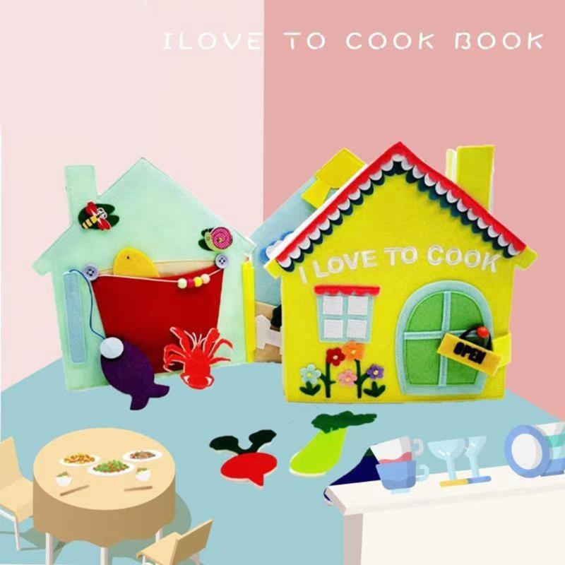 Sensory Activity Book Toddler Quiet Books Brain Developmental Cognitive Fabric Book Toy Preschooler Teaching Aids Book