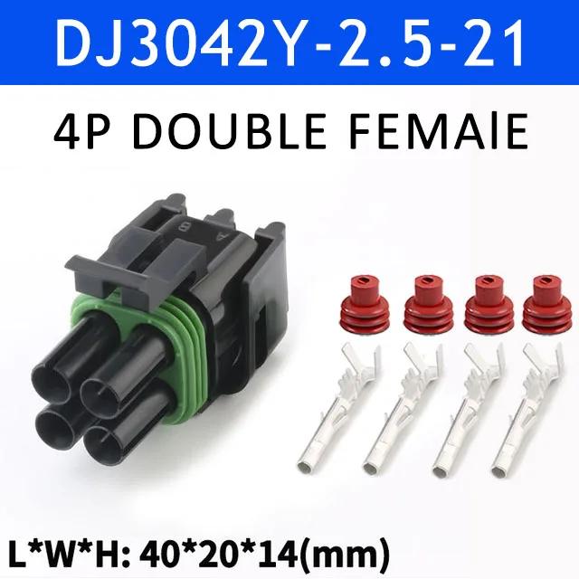 5/20/100 Sets Delphi Automotive Connector 2.5 Series 1 2 3 4 6 Pin GM Electrical Female Male Weather Pack Automobile Socket Plug