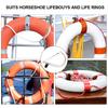 Boat Marine Lifebuoy Ring Horseshoe Bracket Hardware Boat Life Buoy Holder Adjustable Swimming Ring Brackets Rustproof for Yacht
