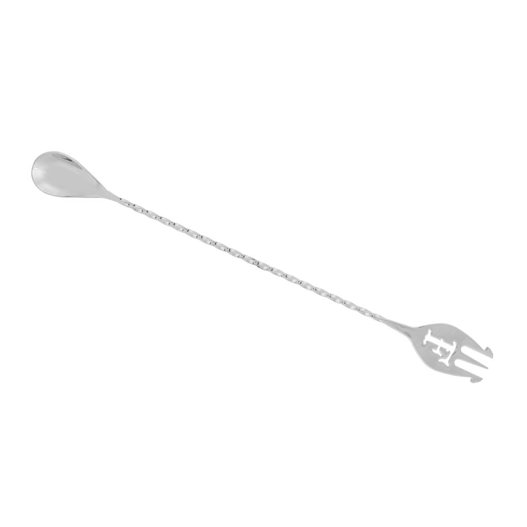 Stirring Spoon 304 Stainless Steel Long Handle Spiral Cocktail Spoon Bar AccessorySilver