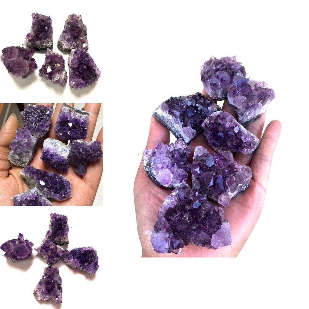 Quarz Amethyst Natur Geode Druzy Kristallhaufen Heilungs Exemplar Dekor