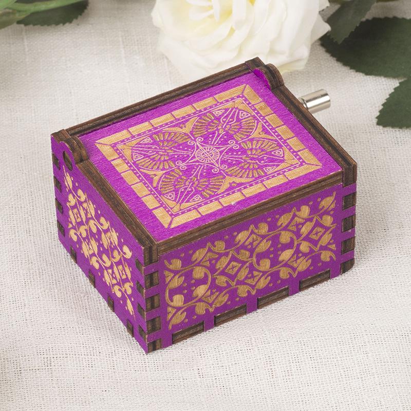 Handkurbel Harry Potter Schloss im Himmel Massivholz Spieluhr - Frohe Weihnachten für Alice