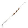 Les Trésors De Lily [N2279] - Silver Bracelet 'Inspiration' Amber Cognac (rhodium-plated) - 8 Mm