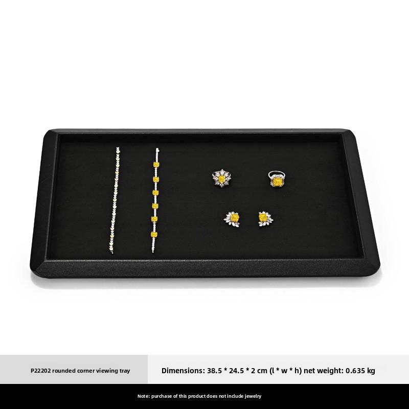 Luxury PU Leather & Velvet Jewelry Tray for Gold, Silver, Necklaces, Bracelets & Jade Display