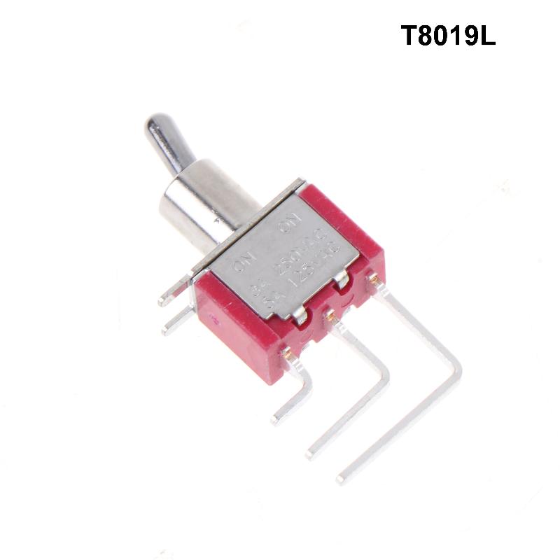 1 Pcs T8019 8021 8301L Vertical Right Angle Pc Thru-Hole Trminal 3A Toggle Switch Salecome T80-T