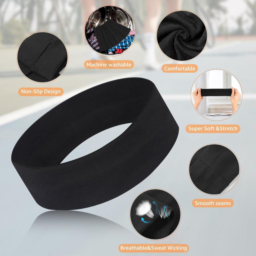 Sport Headbands for Women Sweat Hairbands Elastic Soft Cotton Head Bands Workout Yoga Outdoor Running Headwrap Hair Accessories