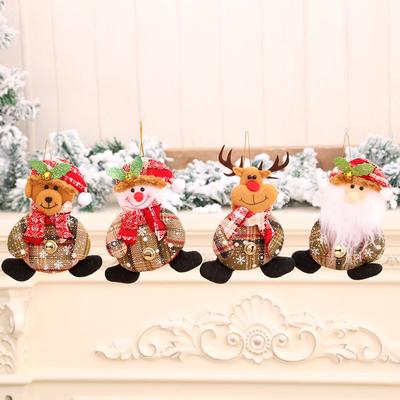 Christmas Bells Small Pendant Christmas Foot Small Fabric Decoration Supplies Christmas Tree Pendant Small Gift