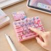 Transparent Dual-Tone Mini Keyboard Pendant 26-Key Keyboard Keychain  Desktop Decoration