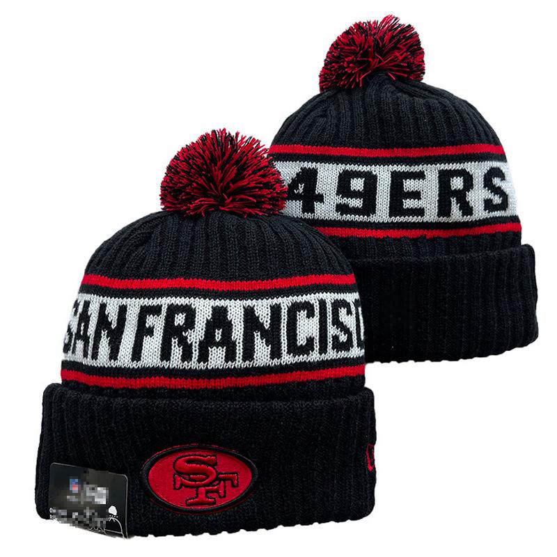 49er Team 2025 Autumn/Winter Wool Pom-Pom Knit Hat - Warm Embroidered Couple Style