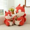 25CM Cute Pinecone Squirrel Plush Toy Small Curly Fur Soft Children's Throw Pillow Squirrel Doll a Christmas Gift for Childrn