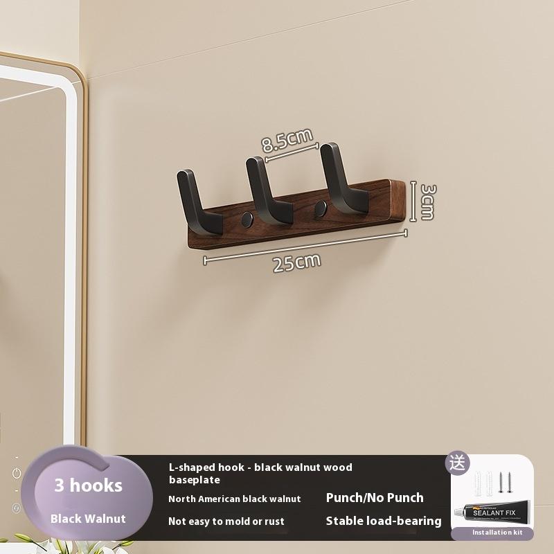 Walnut Clothes Hook Fitting Room Wall Hook Clothes Hanger Hat Hook Door Hook Wooden Clothes Hook Bathroom Hook