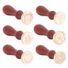Wax Sealing Stamp Head Plant Pattern with Handle Creative Copper Seal Stamps Wedding Holiday Party Decorations