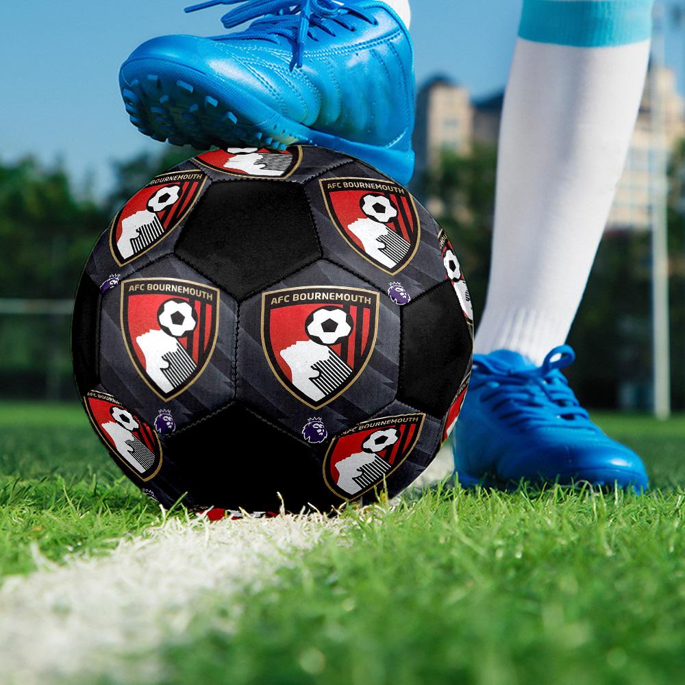 AFC Bournemouth Hallenfußball Ball Bunt Alle Altersgruppen Größe 5 Maschinengenäht PVC Wettkampfbereit Langlebig Hoher Rückprall